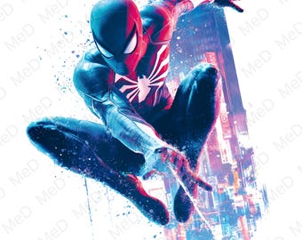 9 PNG Watercolor Superheroes: Splash Art & T-Shirt Designs (Digital Download)