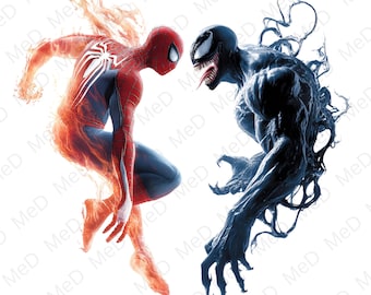 9 PNG Watercolor Superheroes: Splash Art & T-Shirt Designs (Digital Download)