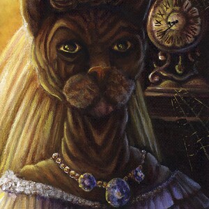 Ms Havisham Sphinx Cat, Great Expectations Charles Dickens, Fine Art Print image 2