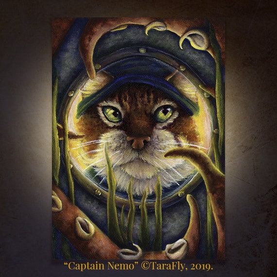 Captain Nemo Cat 20000 Leagues Under the Sea Jules Verne  Etsy