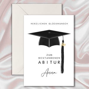 Abitur Bachelor Master Doctor Exam Graduation Carte pliante personnalisée