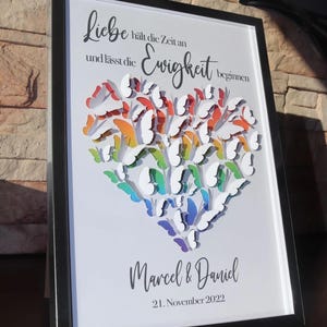 Same Sex Personalized Money Gift Wedding Heart Gay Lesbian Gift Couple Bride and Groom Homosexual Rainbow LBGTQ Pride