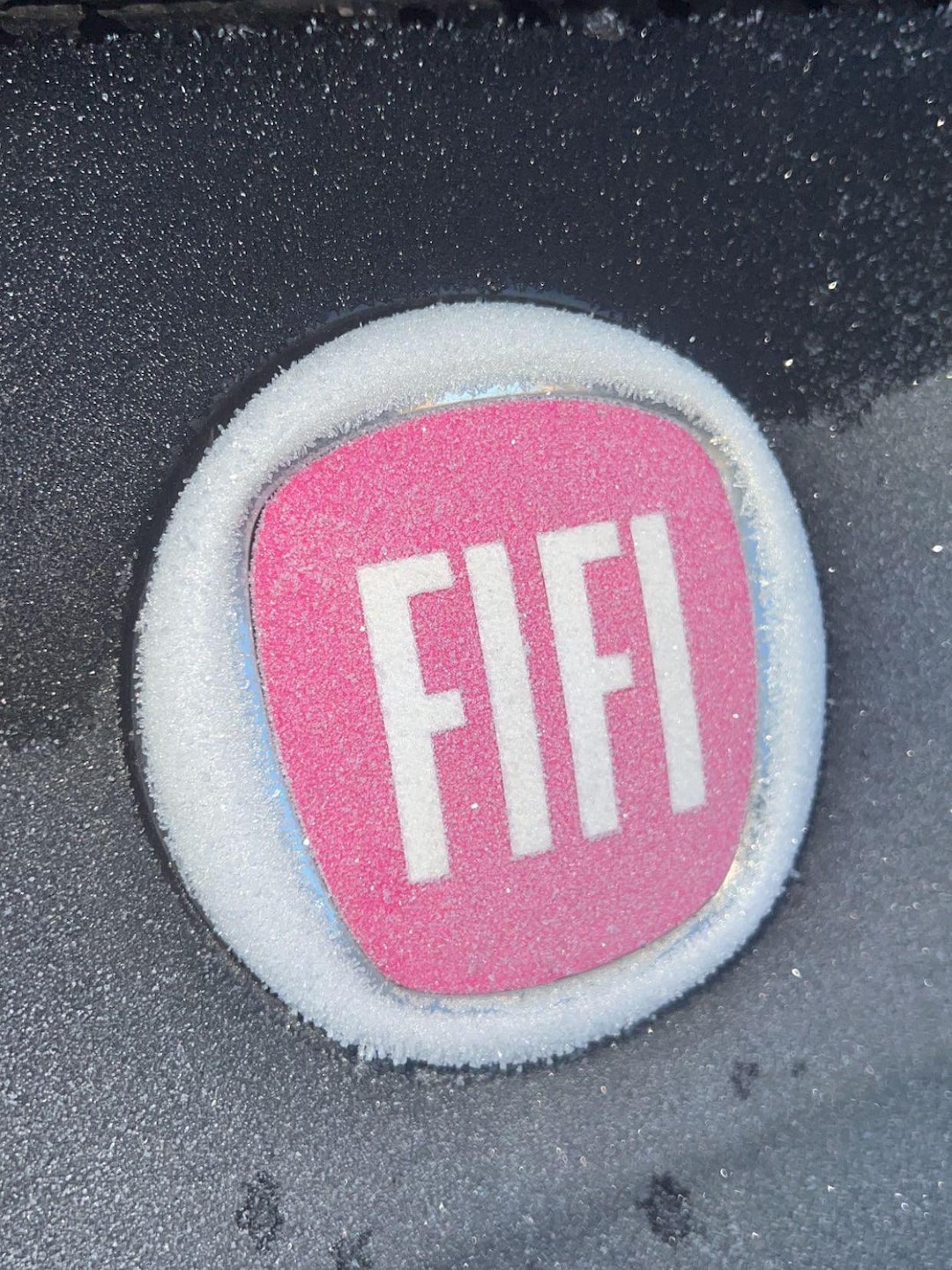 Fifi Car Sticker Fiat 500 Emblem Pink Black - Etsy UK