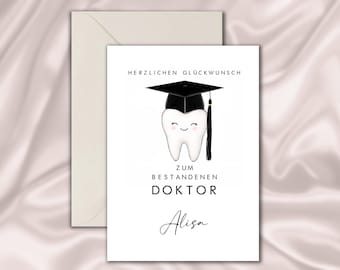Medicina Dental Tecnología Dental Dentista Licenciatura Diploma de Bachillerato Doctor Maestro Tarjeta Plegado Personalizado