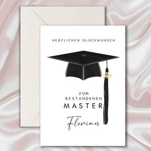 Bachelor Abitur Master Doktor Meister personalisierte Klappkarte
