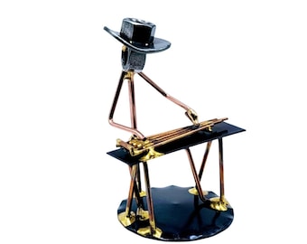 Steel Guitar with Hat