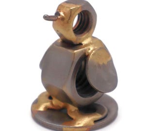 Penguin Gift Unique Scrap Metal Art for Animal Lovers Handmade Sculpture Recycled Decor Penguin Figurine Gift for Penguin Lovers