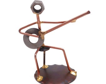 Banjo Gift Handmade Metal Sculpture for Banjo Players Scrap Metal Art Unique Banjo Decor Recycled Figurine Gift for Music Lovers