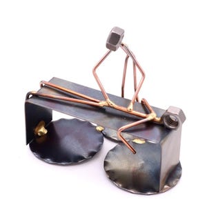 Chiropractor Gift Unique Chiropractor Sculpture Scrap Metal Figurine Handmade Metal Art Recycled Decor Gift for Chiropractor Office