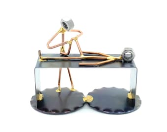 Physical Therapist Gift Unique Sculpture for Physical Therapy Office Scrap Metal Figurine Handmade Decor Recycled Metal Art Therapy Gift