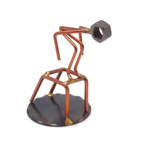 Hand-Brazed Metal Swimmer Figurine: Sports Trophy Gift