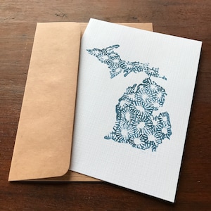 Petoskey Michigan tarjetas de felicitación en blanco de 5 paquetes con sobres Kraft marrones