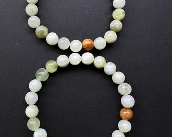 Natural Serpentine Gemstone Bracelet: Handcrafted Elegant Jewelry