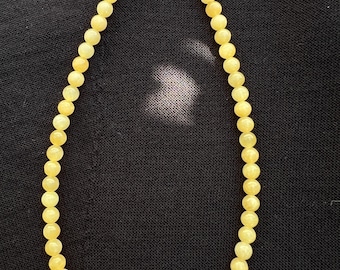 Champagne Jade Necklace: Handcrafted Gemstone Jewelry, 18K Gold Clasp