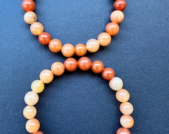 Handcrafted Aventurine Gemstone Bracelet: Natural Bead Jewelry