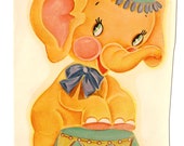 1940s CIRCUS ELEPHANT Duro Decal in Excellent Condition