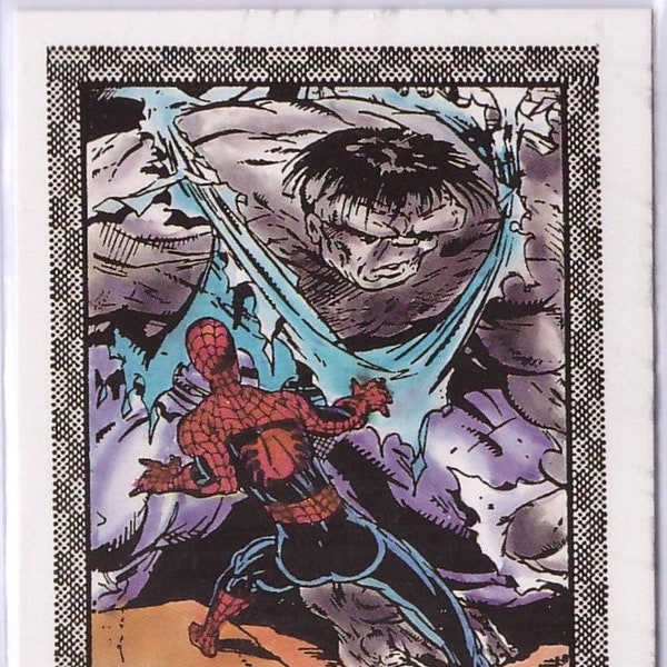 1990 Marvel GRAY HULK Spider Man Team-Ups Card