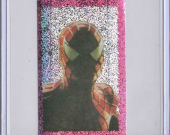 Rare 1990s Super Hologram Spider-man Close-up Sticker MINT