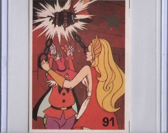 1986 SHE-RA and Madame Razz She-Ra Panini Sticker 91