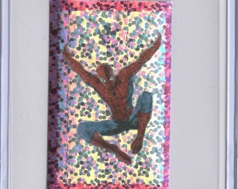 Rare 1990s Super Hologram Spider-man Sticker MINT