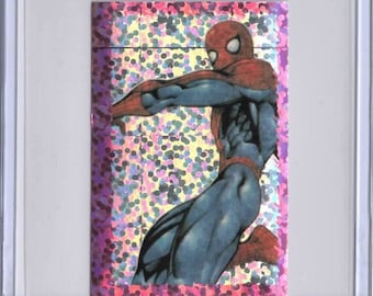 Rare 1990s Super Hologram Spider-man Sticker MINT
