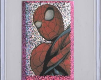 Rare 1990s Super Hologram Spider-Man Sticker MINT
