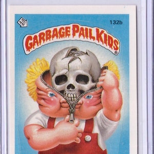 1986 Topps Garbage Pail Kids Card Unzipped Zack 132b image 1