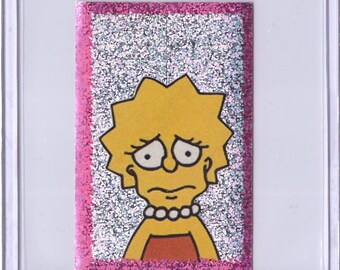 Rare 1990s Super Hologram LISA SIMPSON Sticker MINT