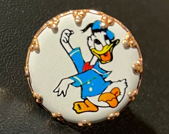 1970s Disney DONALD DUCK Cartoon Ring Vintage and Adjustable