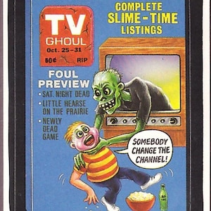 1986 TV GHOUL Topps Wacky Packages Sticker