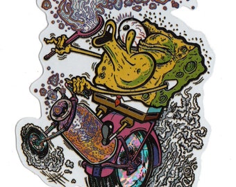 Unused SpongeBob HotRod Vending Sticker #2