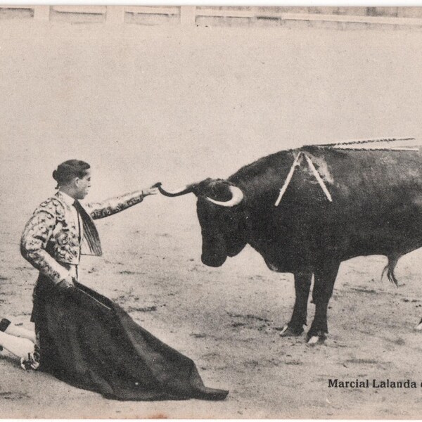 Rare 1924 Toros Real Photo Bullfighting Postcard 01