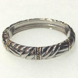 1980s NY Designer TEST Hinge Bracelet with MIXED Designs