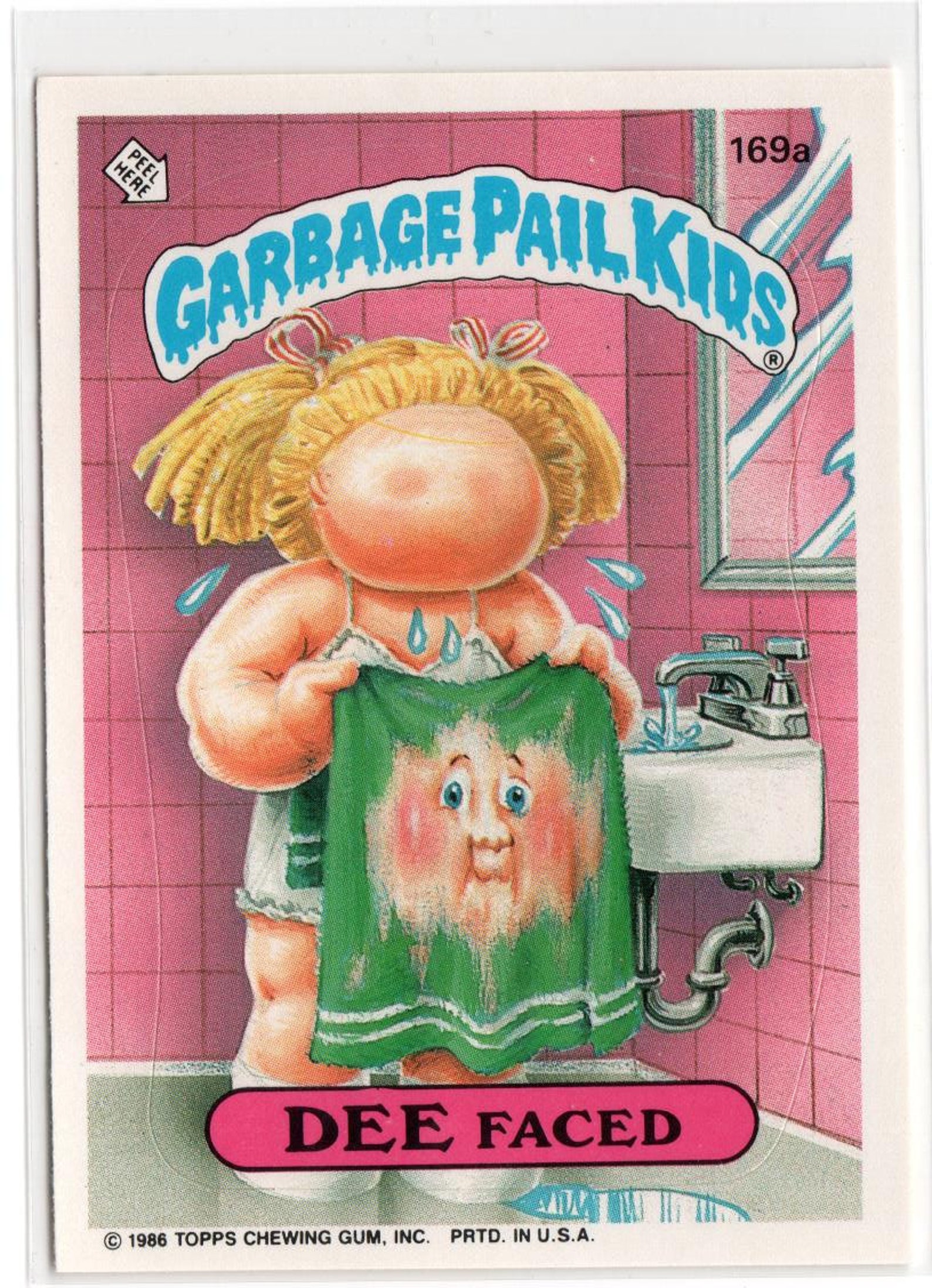 1986 Topps Garbage Pail Kids Card DEE FACED Etsy UK