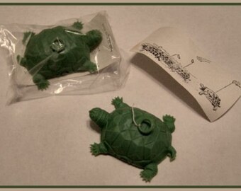 1950's Rubber Turtle Action Toy PULL STRING LOADED