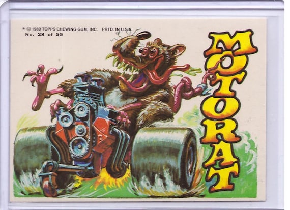 1980 Topps Weird Wheels Card MOTORAT - Etsy
