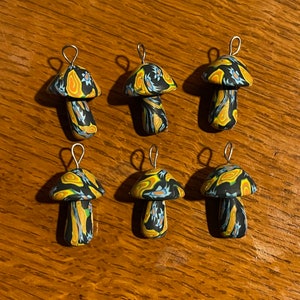 1960s Hippie Fimo Mushroom Pendant From Toy Machine