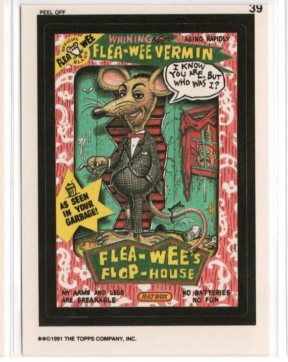 Vintage Flea Wee 1991 Wacky Packages Card - Etsy