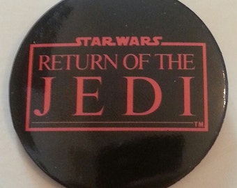 1983 Return of the Jedi LOGO Pin back Button by Adam Joseph