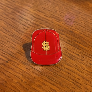 1980s ST LOUIS CARDINALS Baseball Hat Enamel Tac Hat Pin