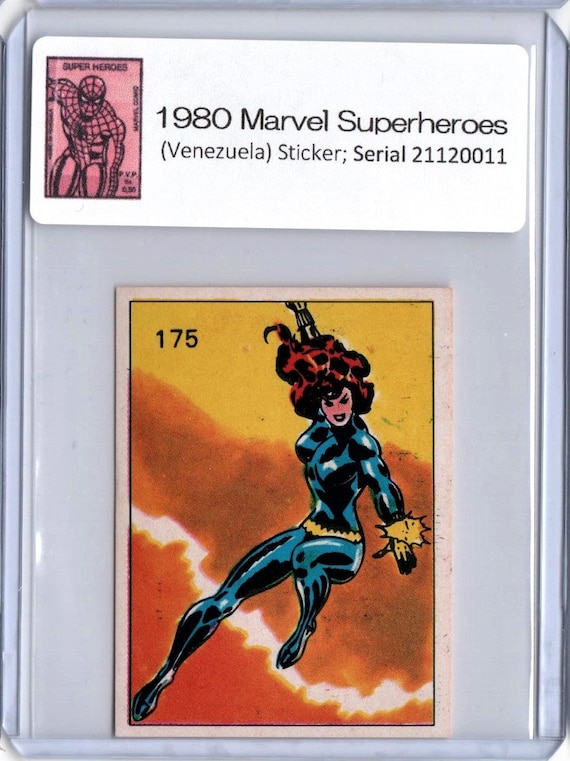 1980 Marvel Super Heroes Sticker BLACK WIDOW 175 - Etsy