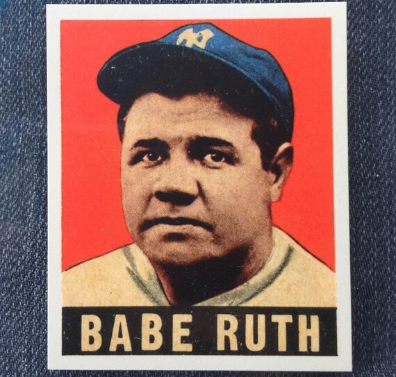 Babe Ruth All-star Baseball Leaf Gum Company Baseball Card No - Etsy