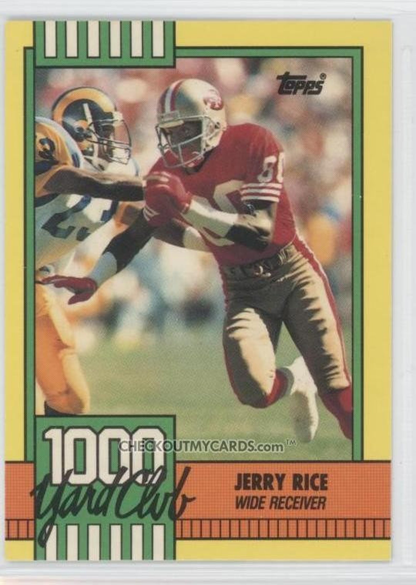 1990 Topps JERRY RICE 1000 Yard Club Hall Of Famer Football Etsy