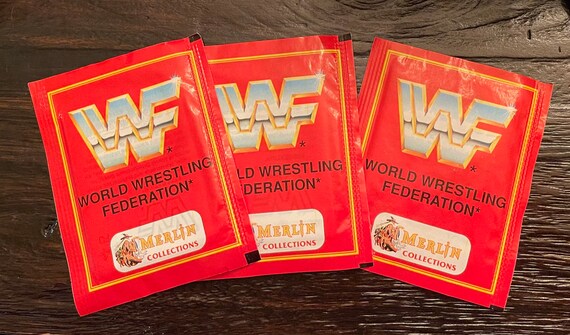 Présentoir Merlin WWF 1992 Avec 100 Paquets Scellés - World Wrestling Federation