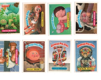 Eight 1986-1987 Vintage Topps Garbage Pail Kids Sticker Cards
