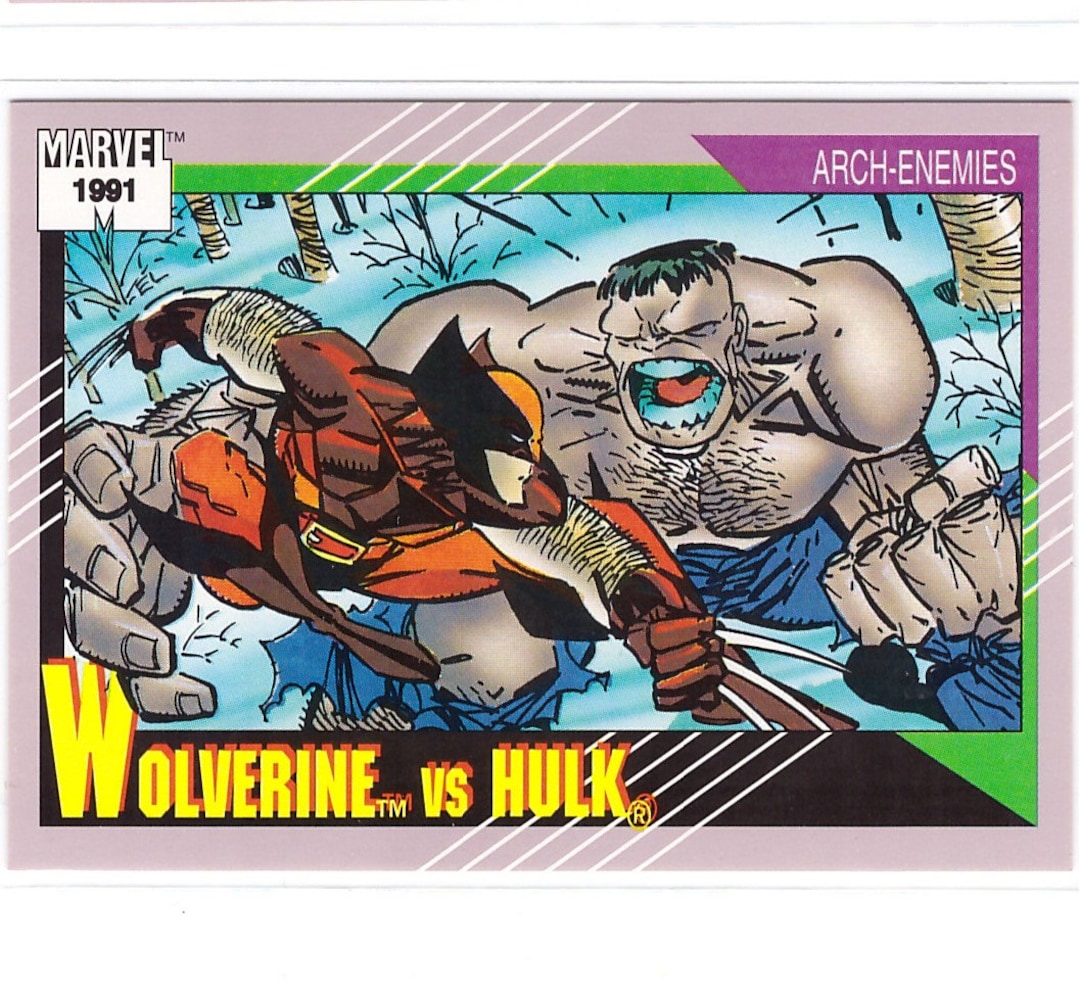 1991 WOLVERINE Vs HULK Marvel Universe Series 2 Card - Etsy