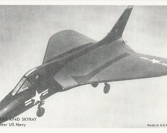 1940-50 F-4D Skyray  AZO Military Postcard