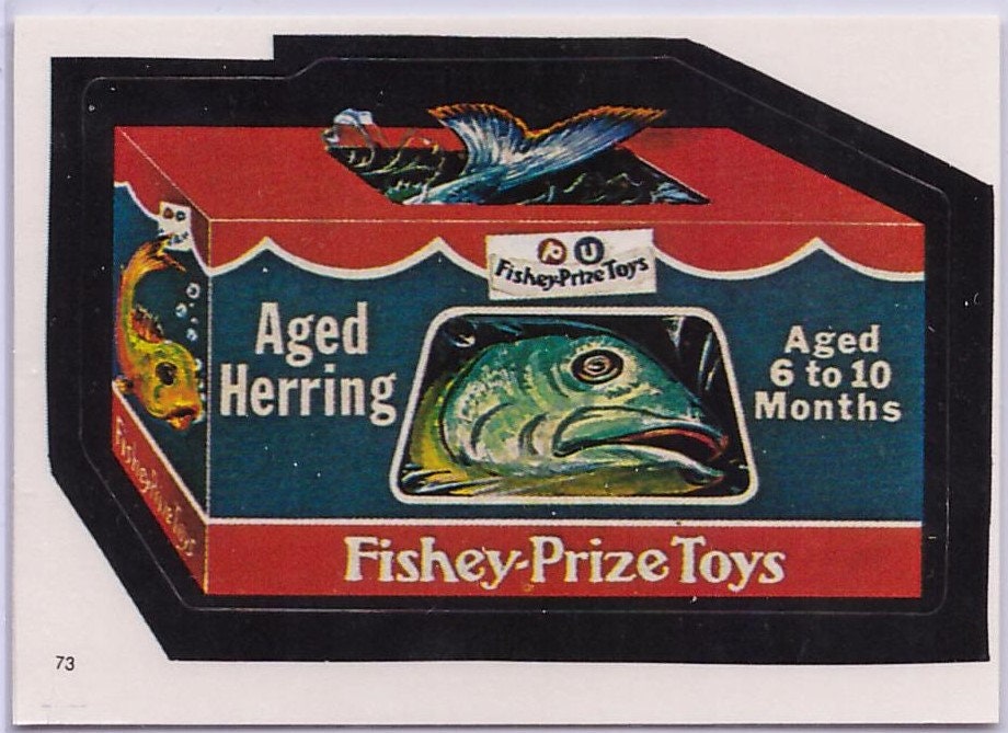 1986 Topps Wacky Packages Fishy Prize Toys Sticker - Etsy