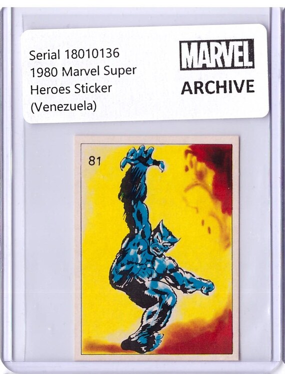 1980 Marvel BEAST Super Heroes Venezuela Sticker - Etsy