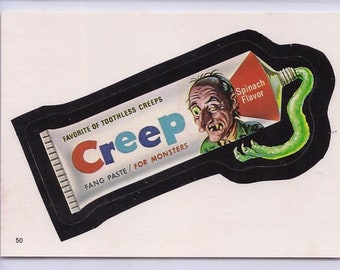 1986 Topps Wacky Packages Creep Toothpaste Sticker